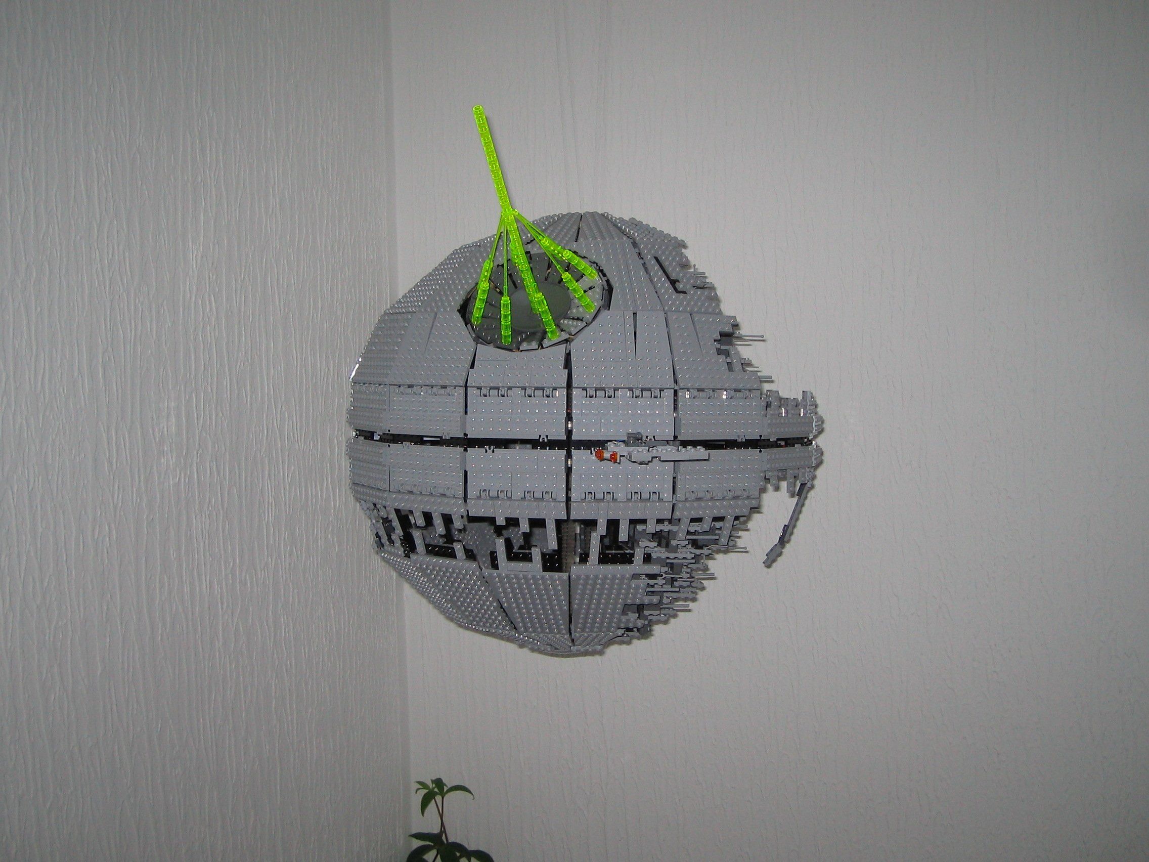 Death Star Hangs by Fishing Wire